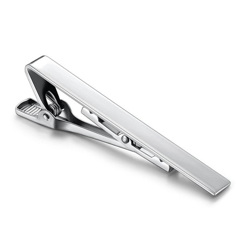 Classic Tie Clip Fashion Style Tie Bars For Men Metal Tone Tie Bar Clip Tie Pins Elegant Tie Clips For Men Fathers' Day Valentine's Day Gift Simple Bar Clasp Practical Necktie Accessories Clasp Tie Pin For Mens Collar Clip