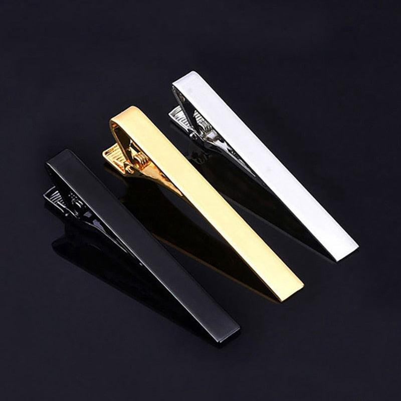 Classic Tie Clip Fashion Style Tie Bars For Men Metal Tone Tie Bar Clip Tie Pins Elegant Tie Clips For Men Fathers' Day Valentine's Day Gift Simple Bar Clasp Practical Necktie Accessories Clasp Tie Pin For Mens Collar Clip