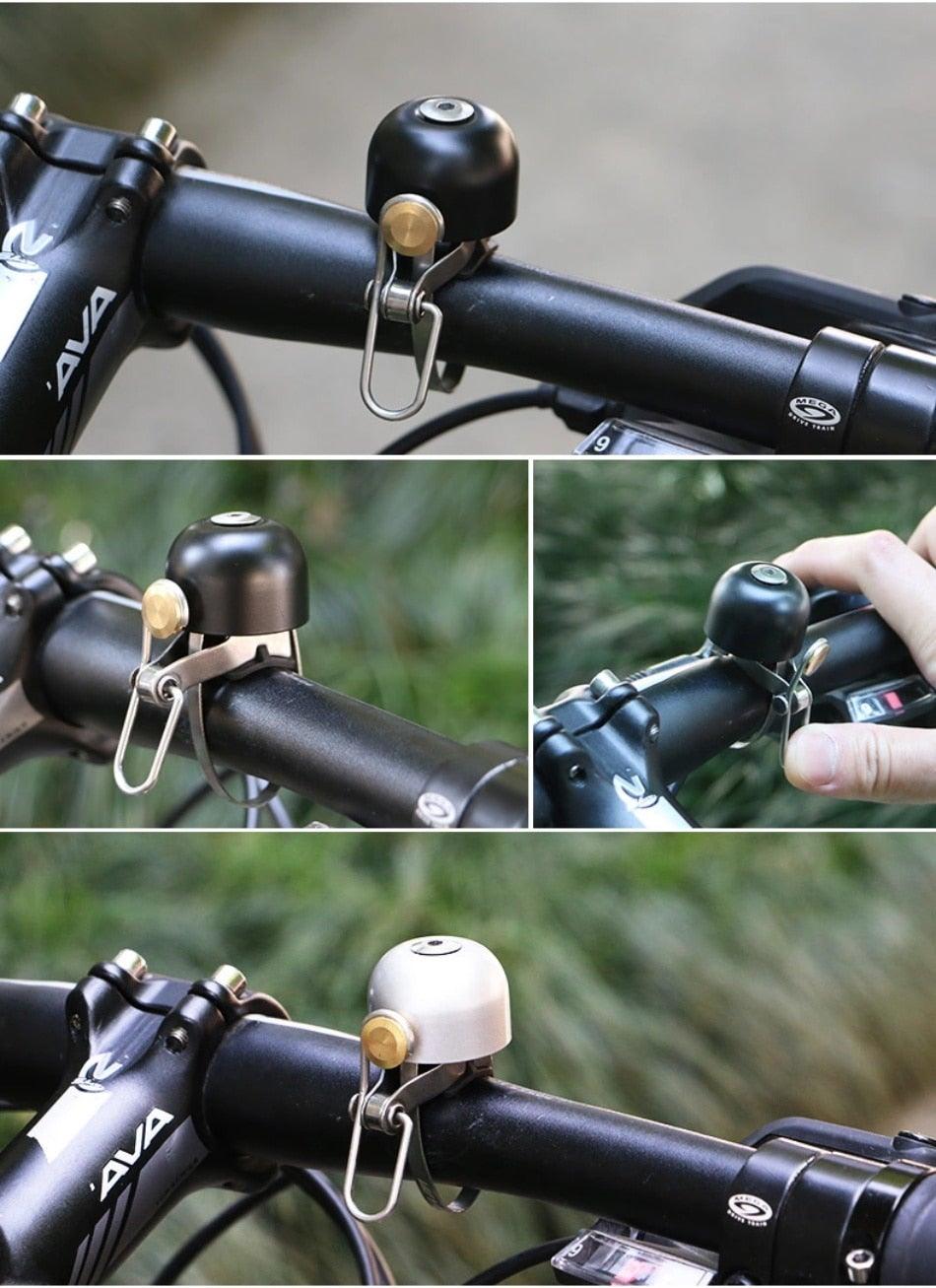 Classical Stainless Bell Cycling Horns Bike Handlebar Bell Horn Crisp Sound Horn Safety Bicycle Bell With Mounting Lock Plates Bike Bell Classic Bicycle Bell For Bike Ring Bell With Loud Sound Bells For Road Mountain Bike Handlebars Adults