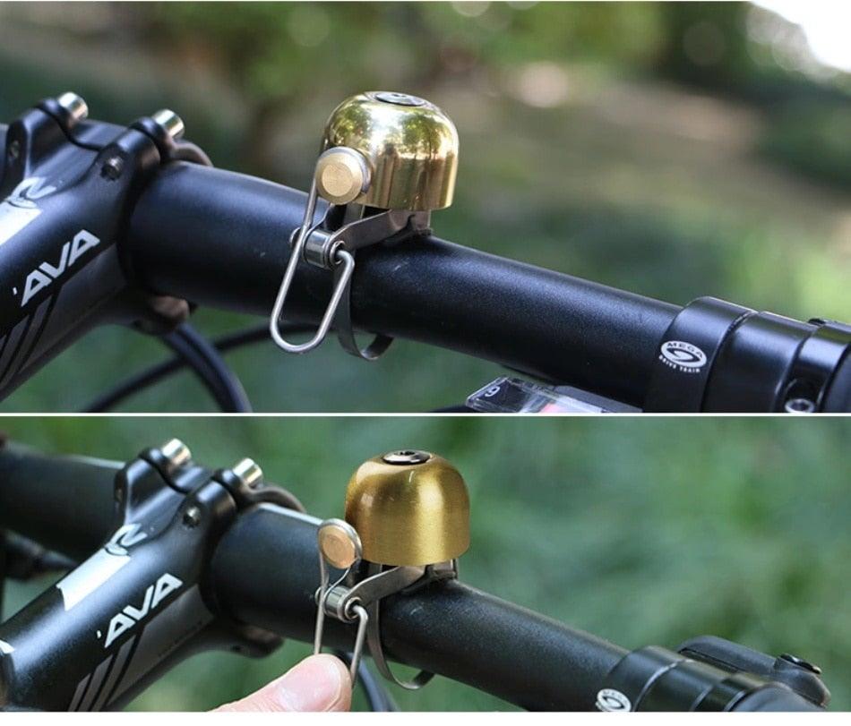 Classical Stainless Bell Cycling Horns Bike Handlebar Bell Horn Crisp Sound Horn Safety Bicycle Bell With Mounting Lock Plates Bike Bell Classic Bicycle Bell For Bike Ring Bell With Loud Sound Bells For Road Mountain Bike Handlebars Adults