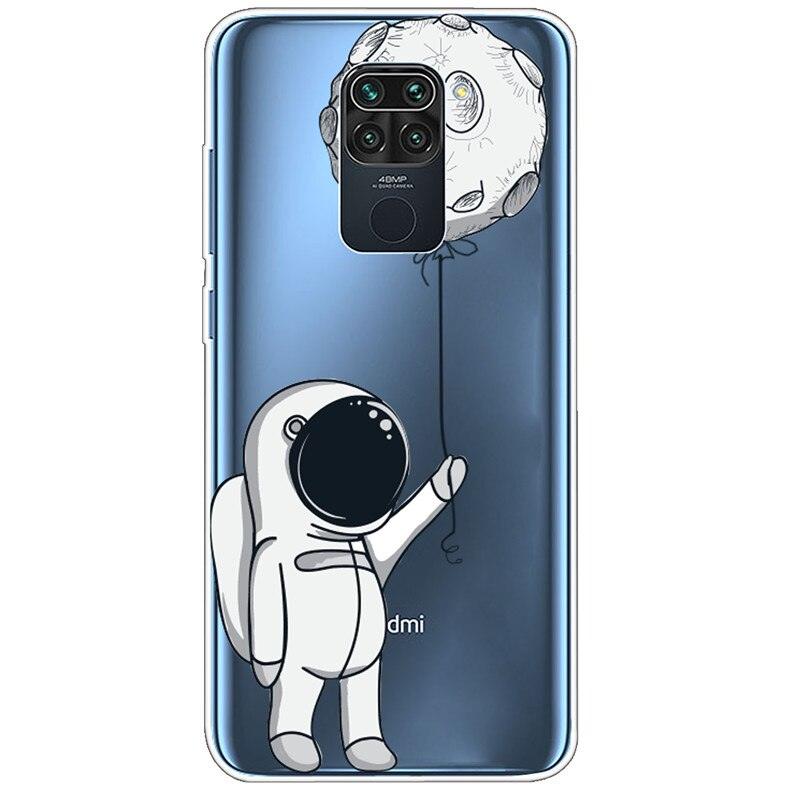 Clear Soft Cover For Redmi Note 9S Case Note9 Silicone Print Cat Covers for Xiaomi Redmi Note 9 Pro Case Redmi9 Clear Cute Soft Slim Shock-Absorption Back Phone Case Cover