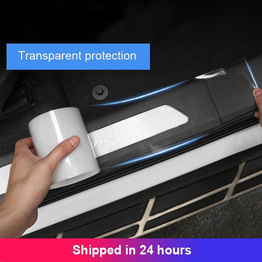 Clear Transparent Protective Film Car Door Edge Car Body Adhesive Strip Car Scratch Protector Auto Paint Anti Scratch Protection Sticker Nano Tape Car Door Edge Guard Clear Universal Door Sill Guard Car Door Trim Edge Guard Protection Film Anti-Collision