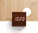 Clocks LED Wooden Alarm Clock Watch Wooden Wood Clock New Version LED Alarm Digital Desk Clock Adjustable Brightness, Alarm Time, Displays Time Date Temperature  Table Voice Control Digital Wood Electronic Desktop Table