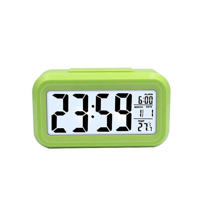 Clocks LED Wooden Alarm Clock Watch Wooden Wood Clock New Version LED Alarm Digital Desk Clock Adjustable Brightness, Alarm Time, Displays Time Date Temperature  Table Voice Control Digital Wood Electronic Desktop Table