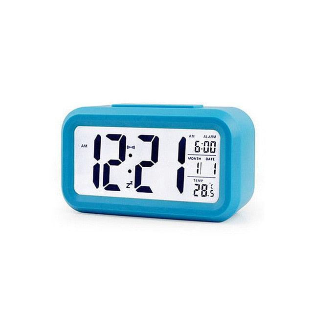 Clocks LED Wooden Alarm Clock Watch Wooden Wood Clock New Version LED Alarm Digital Desk Clock Adjustable Brightness, Alarm Time, Displays Time Date Temperature  Table Voice Control Digital Wood Electronic Desktop Table