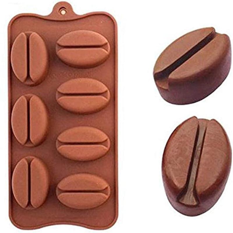 Coffee Beans Chocolate Mold Mini Candy Ice Candy Making Mold Baking Mold Cake Decorating Coffee Bean Cake Mould Soap Baking Mold Fondant Pudding Jelly Chocolate