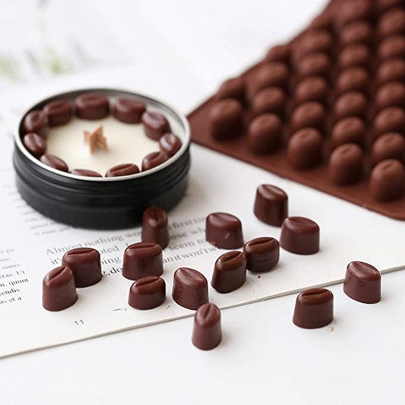 Coffee Beans Chocolate Mold Mini Candy Ice Candy Making Mold Baking Mold Cake Decorating Coffee Bean Cake Mould Soap Baking Mold Fondant Pudding Jelly Chocolate