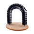 Comfortable Arch Cats Massager Pet Cat Itching Grooming Supplies Round Fleece Base Kitten Bristle Ring Brush and Carpet Base Groomer Massager Scratcher for Controlling Shedding Healthy Fur and Claws Toy Scratching Device Brush for Pets