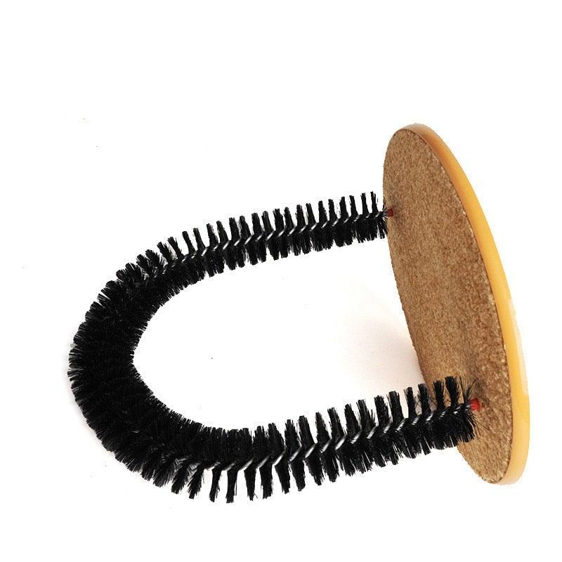 Comfortable Arch Cats Massager Pet Cat Itching Grooming Supplies Round Fleece Base Kitten Toy Scratching Device Brush For Cat Arch Self Grooming and Massaging Brush Toy Pet Scratcher Pads Hair Cleaner - STEVVEX Pet - 126, animal toys, cat soft brush, cat soft toy, cat toy, cat toys, cats, cats tools, Cats Toys Fun, funny playing cats toys, kiten playing gadgets, kiten playing toys, kitten soft toys, kitten toys, massage toys, playing cat toy, playing toy - Stevvex.com