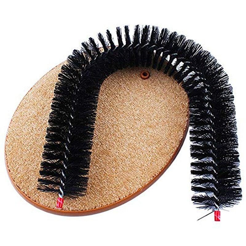 Comfortable Arch Cats Massager Pet Cat Itching Grooming Supplies Round Fleece Base Kitten Toy Scratching Device Brush For Cat Arch Self Grooming and Massaging Brush Toy Pet Scratcher Pads Hair Cleaner - STEVVEX Pet - 126, animal toys, cat soft brush, cat soft toy, cat toy, cat toys, cats, cats tools, Cats Toys Fun, funny playing cats toys, kiten playing gadgets, kiten playing toys, kitten soft toys, kitten toys, massage toys, playing cat toy, playing toy - Stevvex.com