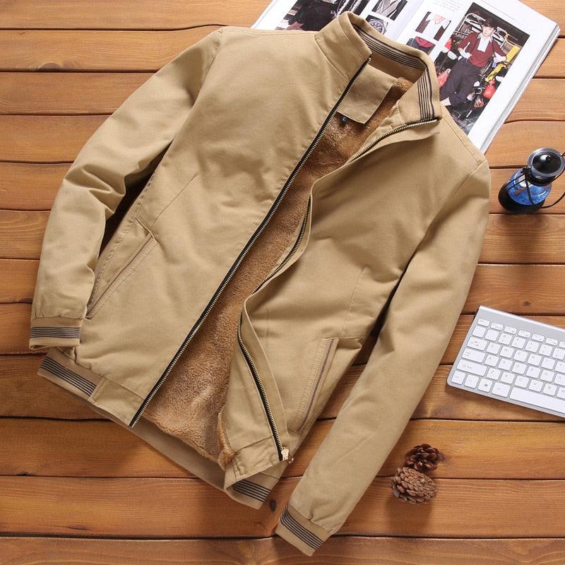 Comfortable Autumn Mens Jackets Casual Male Cotton Thick Warm Jacket Elegant Soft Jackets For Men Water Resistant Windbreaker Jacket Classic Men Clothing