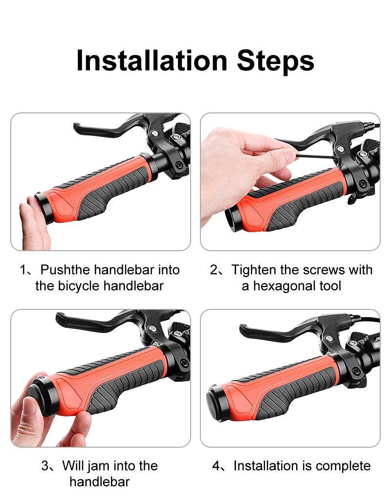 Comfortable Bicycle Handlebars Grip Handles Rubber Integrated Handle Bar Shockproof Anti-Slip Racing Road Bike Grip Anti-Slip Well-Functional Stylish Design Suitable For Performance And Long Riding