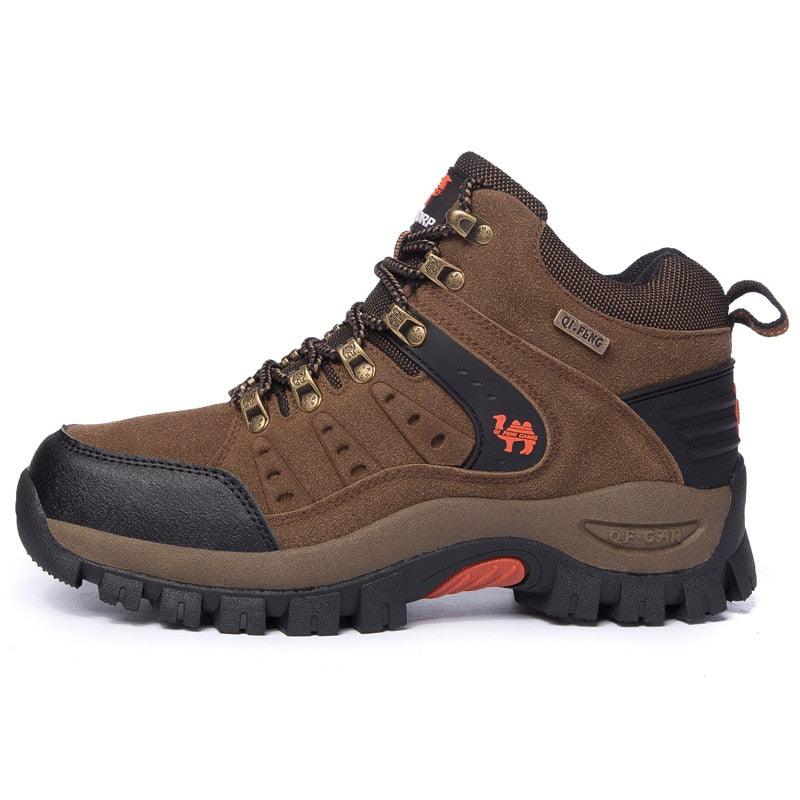 Comfortable Outdoor Waterproof Hiking Boots Men's Spring And Autumn Hiking Wear-Resistant Mountain Sports Boots Hunting Shoes High Waterproof Hiking Boots Outdoor Lightweight Mens Shoes