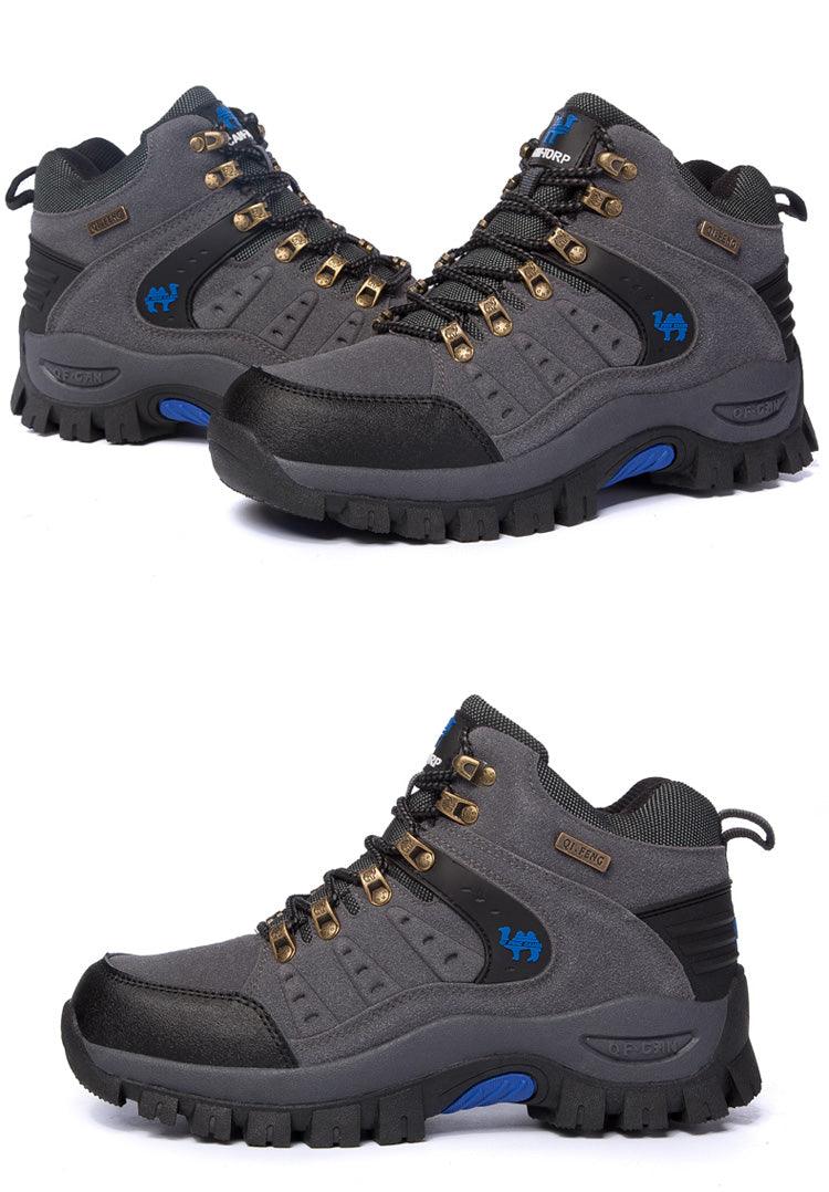 Comfortable Outdoor Waterproof Hiking Boots Men's Spring And Autumn Hiking Wear-Resistant Mountain Sports Boots Hunting Shoes High Waterproof Hiking Boots Outdoor Lightweight Mens Shoes