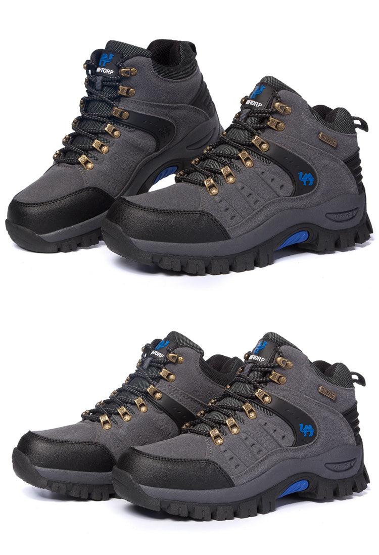 Comfortable Outdoor Waterproof Hiking Boots Men's Spring And Autumn Hiking Wear-Resistant Mountain Sports Boots Hunting Shoes High Waterproof Hiking Boots Outdoor Lightweight Mens Shoes