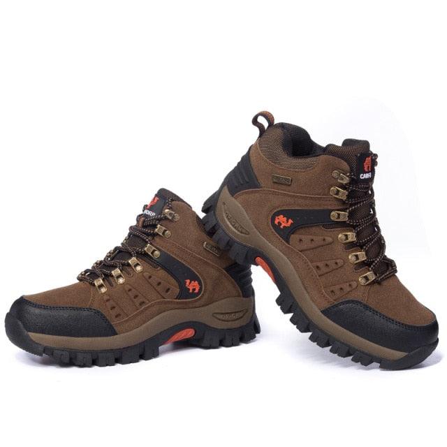 Comfortable Outdoor Waterproof Hiking Boots Men's Spring And Autumn Hiking Wear-Resistant Mountain Sports Boots Hunting Shoes High Waterproof Hiking Boots Outdoor Lightweight Mens Shoes