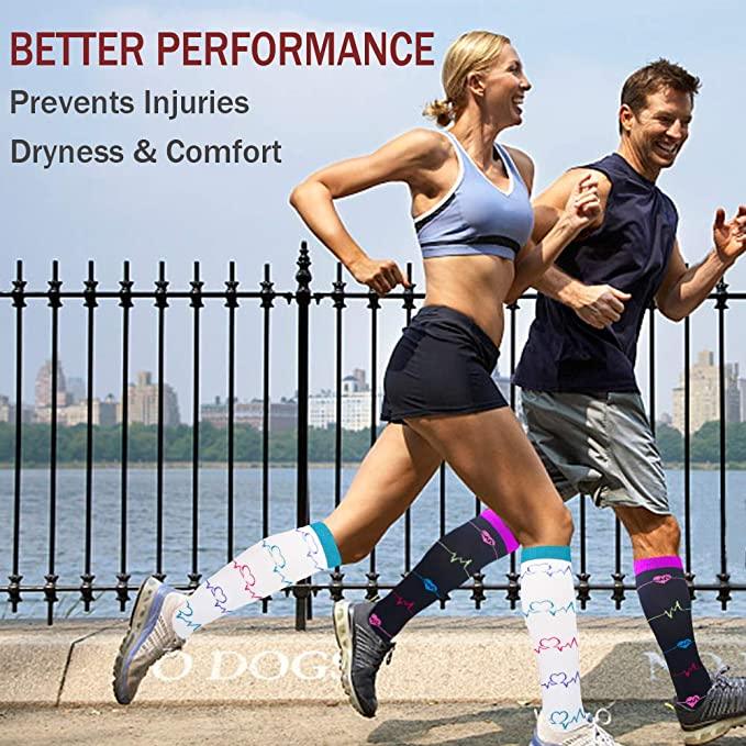 Compression Socks Athletic Best Graduated Breathable Nursing Socks Fit Running Outdoor Sports Socks Hiking Socks For Athlete Men And Women