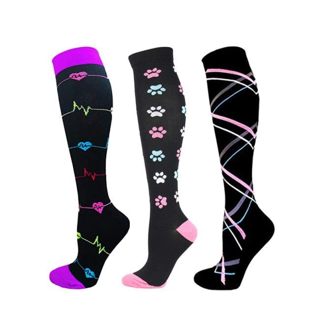 Compression Socks Athletic Best Graduated Breathable Nursing Socks Fit Running Outdoor Sports Socks Hiking Socks For Athlete Men And Women