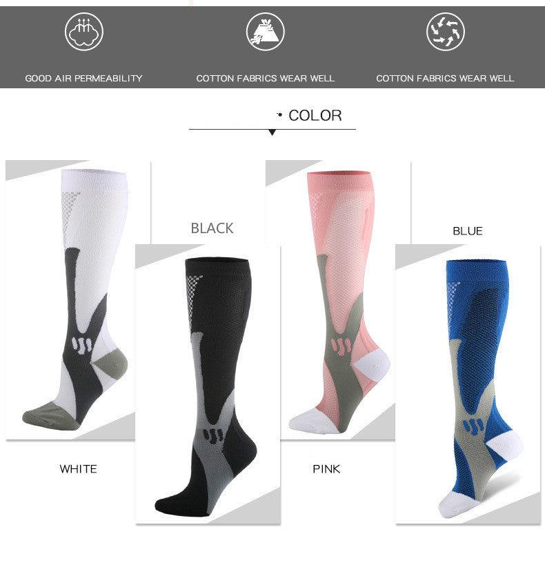 Compression Socks Nylon Medical Nursing Stockings Specializes Outdoor Cycling Sport Socks Men,20-30mmhg Run Nurse Socks for Edema Diabetic Varicose Veins Fast-drying Breathable Adult Sports Socks