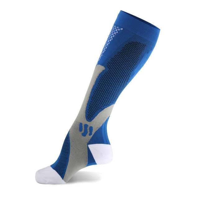 Compression Socks Nylon Medical Nursing Stockings Specializes Outdoor Cycling Sport Socks Men,20-30mmhg Run Nurse Socks for Edema Diabetic Varicose Veins Fast-drying Breathable Adult Sports Socks