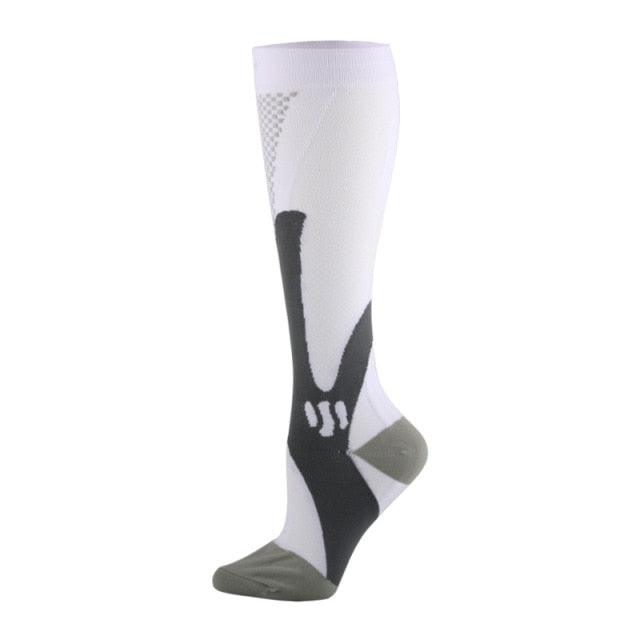 Compression Socks Nylon Medical Nursing Stockings Specializes Outdoor Cycling Sport Socks Men,20-30mmhg Run Nurse Socks for Edema Diabetic Varicose Veins Fast-drying Breathable Adult Sports Socks