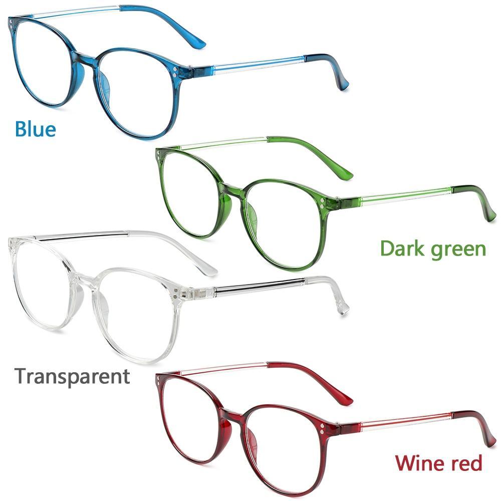 Computer Glasses Unisex Fashion Anti Blue Light Reading Glasses Portable Glasses High Definition Ultralight PC Frames Classic Eyeglasses Vision with Spring Hinges Nerd Reading Gaming Glasses  Care +1.0~+4.0