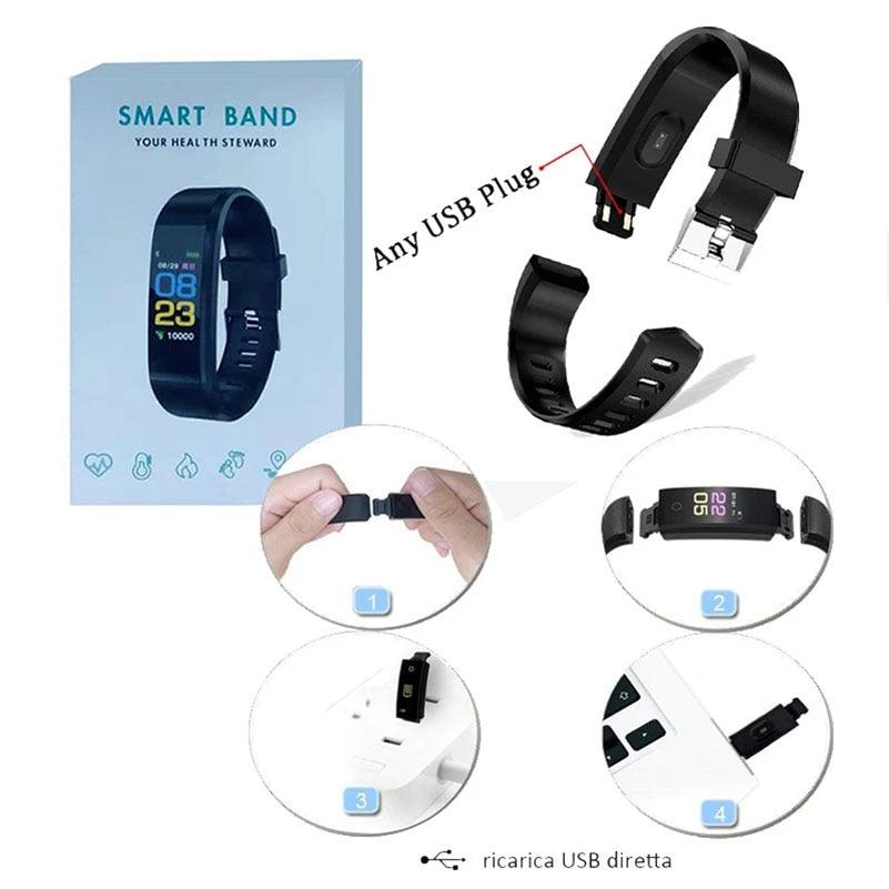 Connected Child Smart Sport Watch For Girls Boys Students Wrist Clock Electronic LED Digital Child Wrist Watch Fitness Tracker With Heart Rate Monitor Waterproof Activity Tracker With Sport Modes Sleep Monitor Fitness Watch With Call SMS Reminder