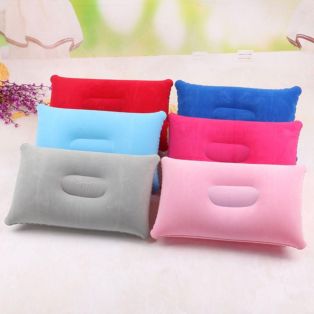 Convenient Ultralight Inflatable Air Pillow Sleep Cushion Travel Bedroom Hiking Beach Car Plane Ultralight Inflatable PVC Nylon Air Pillow Sleep Cushion Travel Bedroom Hiking Beach Car Plane Head Rest Support Inflatable Camping Head Rest Support 34*22cm