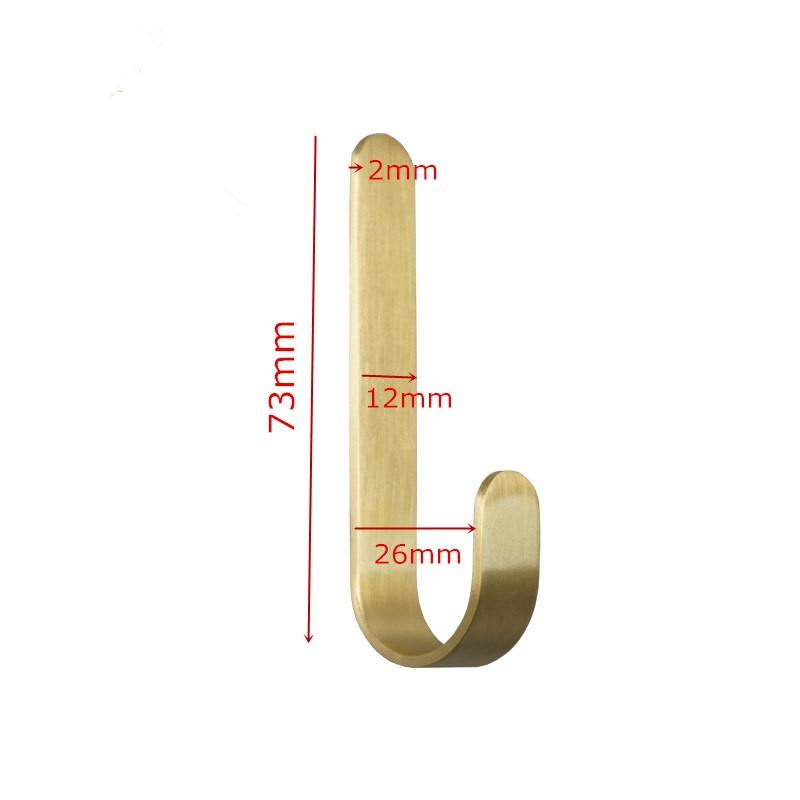 Copper Hook for Bathroom Hook Wall Cloth Hooks Cabinet Handles Furniture Hardware Heavy Duty Copper Hooks Wall Mounted No Drilling Towel Holder Clothes Hooks Ideal for Door Cabinet Bathroom Kitchen Shower - HAMNIFY - - Stevvex.com