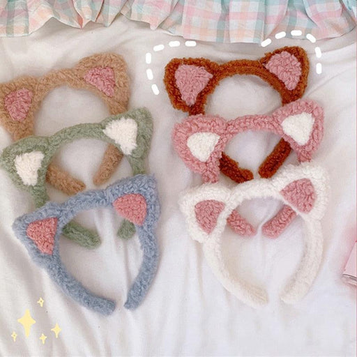 Cotton Cat's ears Autumn Winter 1Pc Plush Soft Warm Headband Hair Band Headwear for Women Girl Mix Styling Gorgeous Hair Accessories For Women