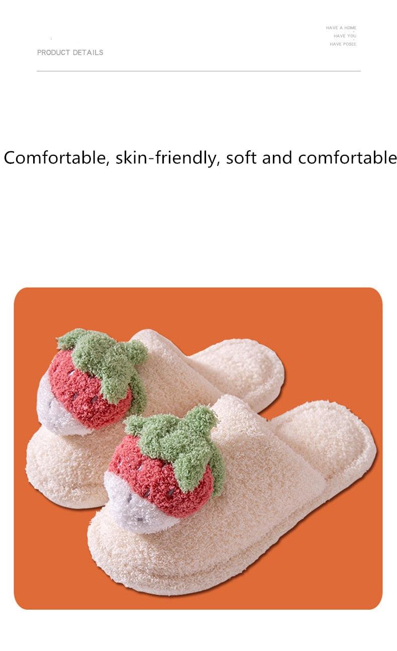 Cotton Slippers Cute Princess Style Home Indoor Warm Non-Slip Thick-Soled Couple Slippers Home Winter Cotton Slippers Warm Cotton Knit Memory Foam Slippers Soft Yarn House Slippers