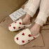 Cotton Slippers Women's Autumn Winter Fashion Style Plush Indoor Warm Women's Shoes Warm Slippers Memory Foam Cotton Home Slippers Soft Plush House Heart Cute Design Slippers