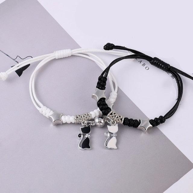 Couple Charm Bracelet For Women Magnetic Attraction Heart Key Lock Link Wrist Chain Best Friend Magnetic Couple Bracelets For Women Men Attraction Matching Bracelet Gifts Lovers Bracelet