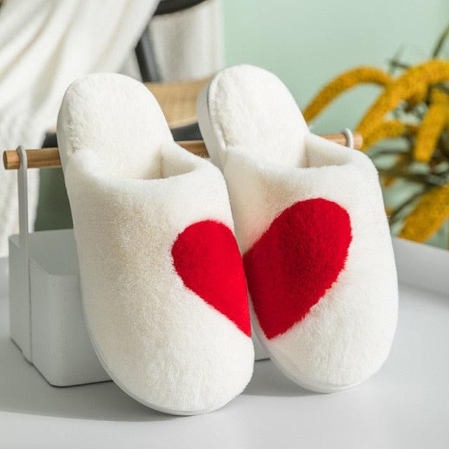 Couple Warm Black Slippers Fashion Women's Winter Home Indoor Anti-Skid Wear-resistant Cotton Slippers Slip On Fuzzy House Slippers Memory Foam Slippers Scuff Outdoor Indoor Warm Plush Bedroom Shoes