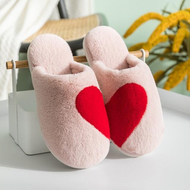 Couple Warm Black Slippers Fashion Women's Winter Home Indoor Anti-Skid Wear-resistant Cotton Slippers Slip On Fuzzy House Slippers Memory Foam Slippers Scuff Outdoor Indoor Warm Plush Bedroom Shoes