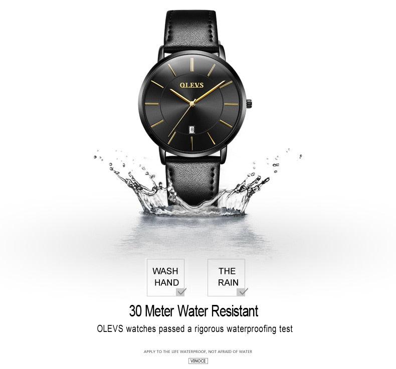 Couple Watches Popular Casual Quartz Women Men Watch Clock Boys Girls Ultra Thin Leather Wristwatch Minimalist Analog Quartz Ultra Thin Watches Leather Strap Fashion Casual Date Watch Waterproof Wrist Watch