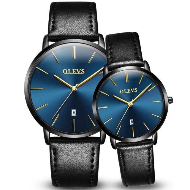 Couple Watches Popular Casual Quartz Women Men Watch Clock Boys Girls Ultra Thin Leather Wristwatch Minimalist Analog Quartz Ultra Thin Watches Leather Strap Fashion Casual Date Watch Waterproof Wrist Watch