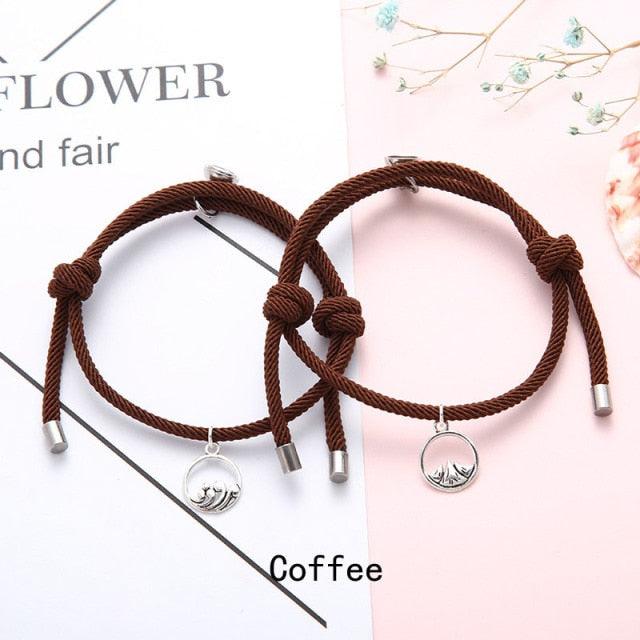 Couples Bracelets Best Friend Attract Women Men Bracelet Red Blue Rope Weaving Magnet Attract Long-Distance Couples Bracelet Mutual Attraction Matching Braided Rope Bracelet Promise Friendship Bracelet Gifts For Boyfriend Girlfriend