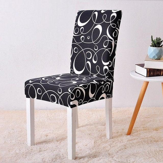 Covers for Dining Room Seat Protector Stretch Removable Printed Chair Cover Elastic Seat Chair Covers Removable And Washable Stretch Banquet Hotel Dining Room Washable Furniture Chair for Kids Pets Home Ceremony Banquet Wedding Party