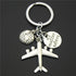 Creative Aircraft Metal Pendant Earth Airplane Keychains No Matter Where Travel Keyring Friendship Best Friend Jewelry Airplane Model Key Ring Creative Aircraft Metal For Birthday Christmas Gifts