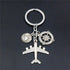 Creative Aircraft Metal Pendant Earth Airplane Keychains No Matter Where Travel Keyring Friendship Best Friend Jewelry Airplane Model Key Ring Creative Aircraft Metal For Birthday Christmas Gifts