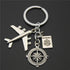 Creative Aircraft Metal Pendant Earth Airplane Keychains No Matter Where Travel Keyring Friendship Best Friend Jewelry Airplane Model Key Ring Creative Aircraft Metal For Birthday Christmas Gifts