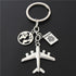 Creative Aircraft Metal Pendant Earth Airplane Keychains No Matter Where Travel Keyring Friendship Best Friend Jewelry Airplane Model Key Ring Creative Aircraft Metal For Birthday Christmas Gifts