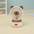 Creative Cartoon Bear Desktop Mini Fans Big Wind Desktop Portable USB Charging Handheld Fan Portable Air Conditioning Handheld Cooling Fan Charging Usb Fan Portable Handheld Fan