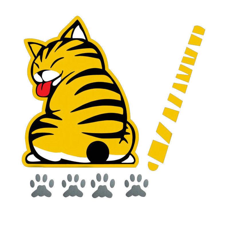 Creative Cat Moving Tail Paws Car Stickers Windshield Rear 3D Window Wiper Cartoon Car Decal Stickers Funny Car Decals and Stickers Cartoon Funny Cat Moving Tail Stickers Windshield Wiper Decals Exterior Accessories for Cars Windshield Wiper Decals