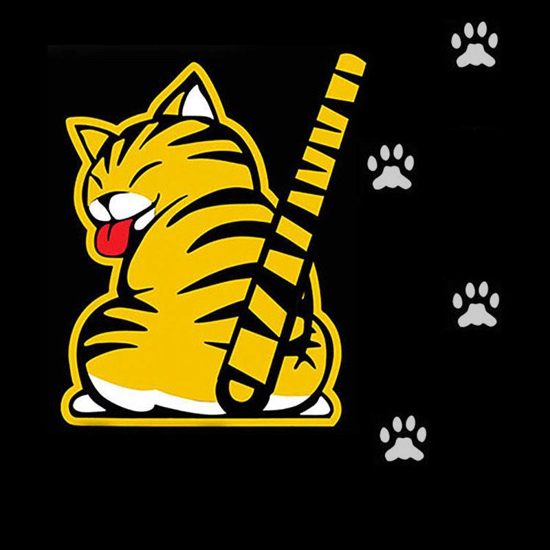 Creative Cat Moving Tail Paws Car Stickers Windshield Rear 3D Window Wiper Cartoon Car Decal Stickers Funny Car Decals and Stickers Cartoon Funny Cat Moving Tail Stickers Windshield Wiper Decals Exterior Accessories for Cars Windshield Wiper Decals