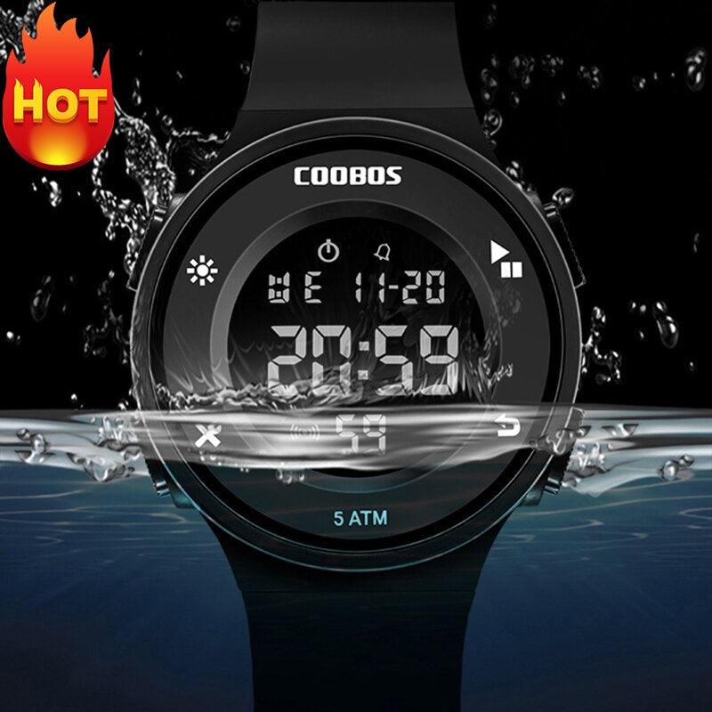 Creative Design Boys Watches Waterproof Unique Removable Strap Watch For Mens Led Digital Wrist Watches Sports Large Face Waterproof Wrist Watches For Men With Stopwatch Alarm