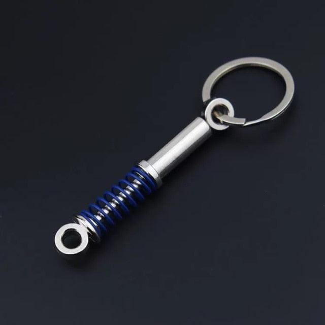 Creative Gift Car Metal Keychain Turbo Gear Hub Pendant Brake Disc Shock Absorber Pendant Alloy Short Quick Shifter Key Chain Ring Charming Auto Rainbow Metal Pendant Keyring Wheel Rim Tire Rotary Engine Keyring