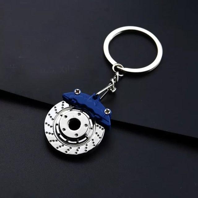 Creative Gift Car Metal Keychain Turbo Gear Hub Pendant Brake Disc Shock Absorber Pendant Alloy Short Quick Shifter Key Chain Ring Charming Auto Rainbow Metal Pendant Keyring Wheel Rim Tire Rotary Engine Keyring