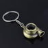 Creative Gift Car Metal Keychain Turbo Gear Hub Pendant Brake Disc Shock Absorber Pendant Alloy Short Quick Shifter Key Chain Ring Charming Auto Rainbow Metal Pendant Keyring Wheel Rim Tire Rotary Engine Keyring